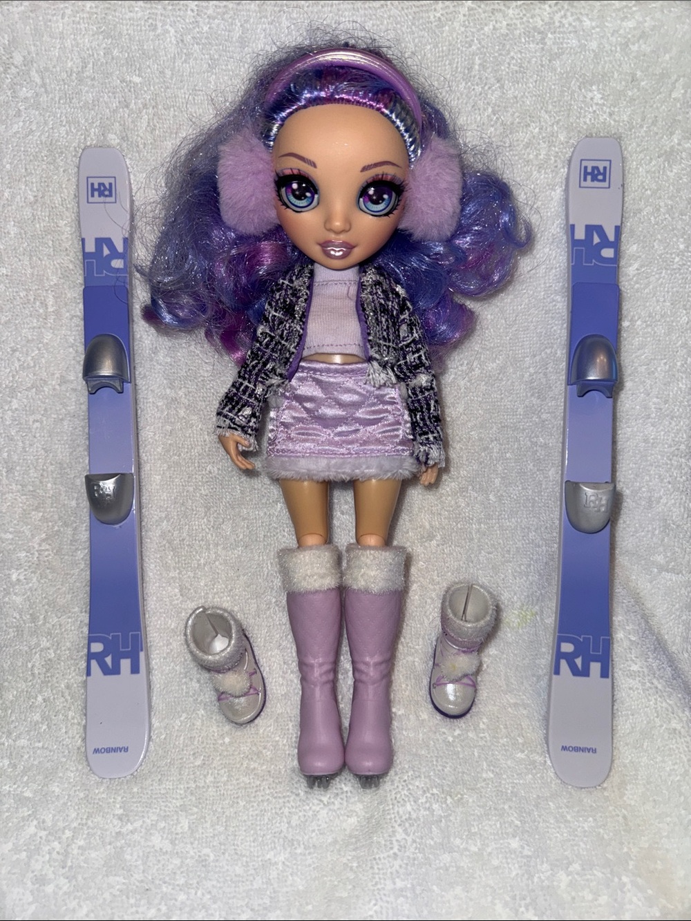 Lilac Winter Ski Fashion Doll with Accessories